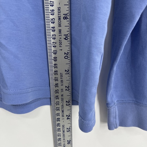 L.L. Bean Women's Mock Turtleneck Purple 100% Cotton Size Med Preppy Old Money - Picture 9 of 9